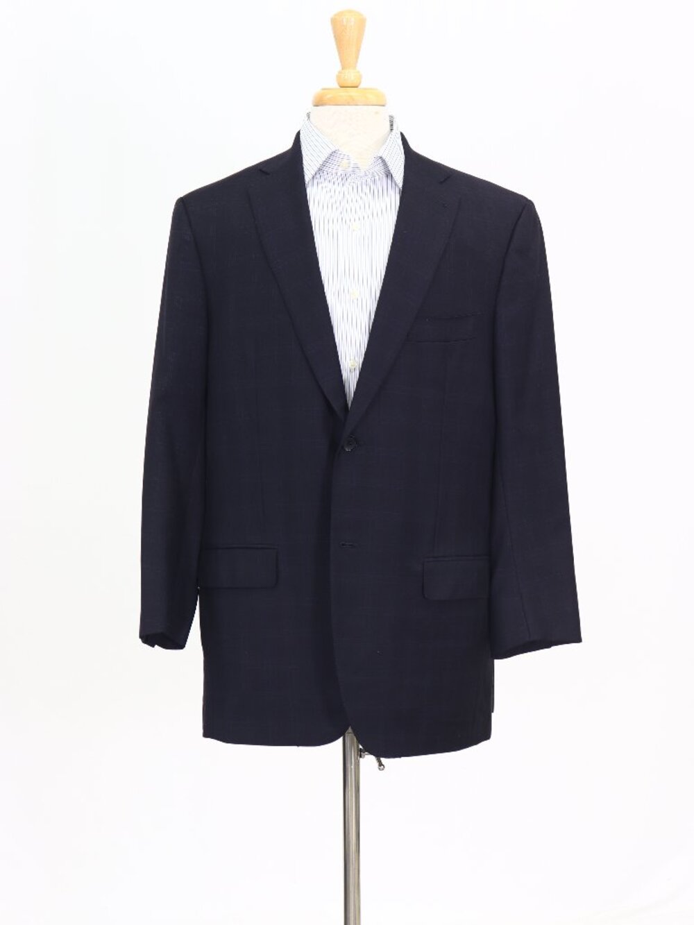 ISAIA 44R Navy Blazer Sport Coat Jacket 2-Button Check W759